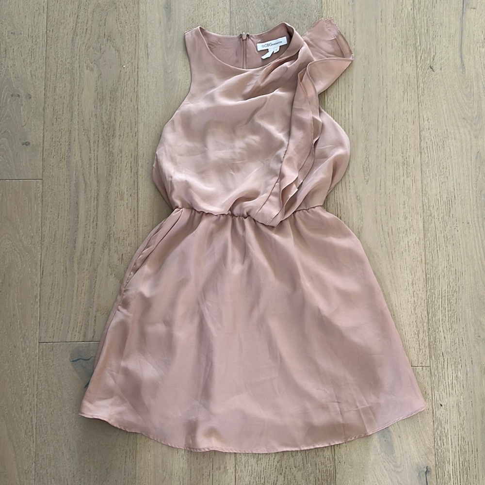 BCBGeneration Pink One Shoulder Cocktail Dress